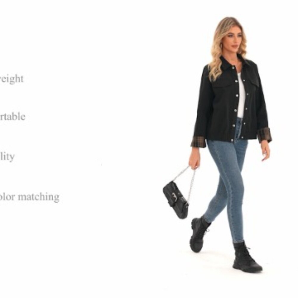 Oversized Snap Button Varsity Jacket Lightweight … - image 8